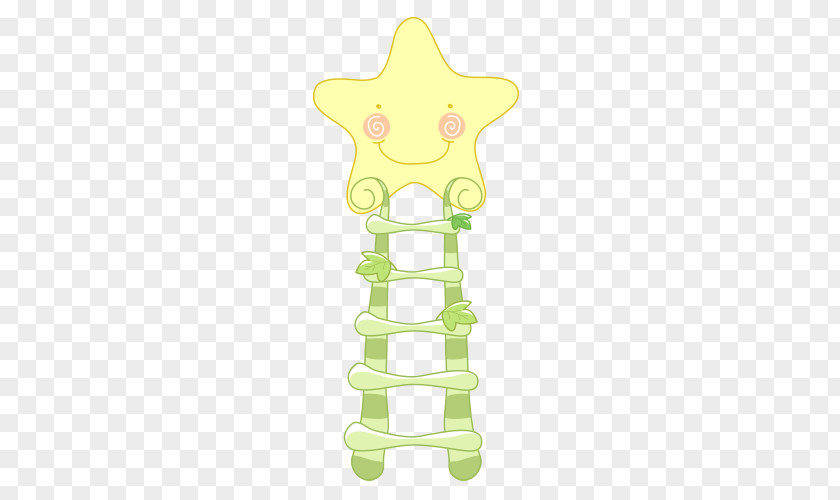 Star Ladder Model Yellow Animal Pattern PNG