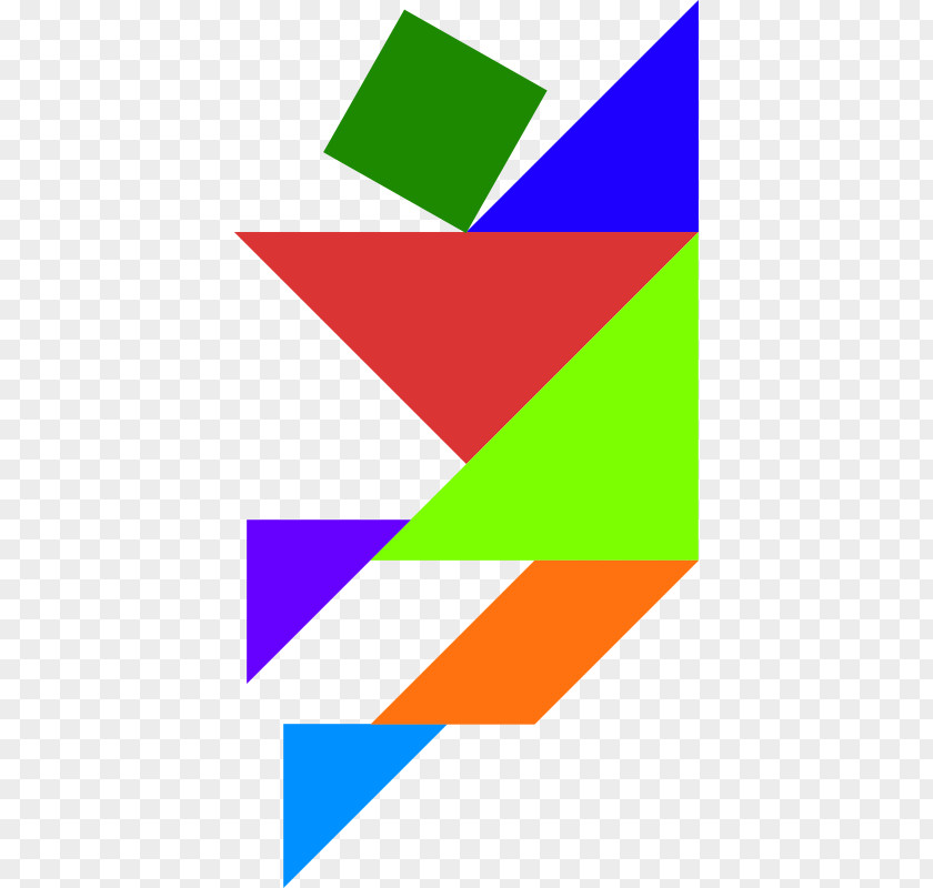 Tangram Triangle Logo Clip Art PNG