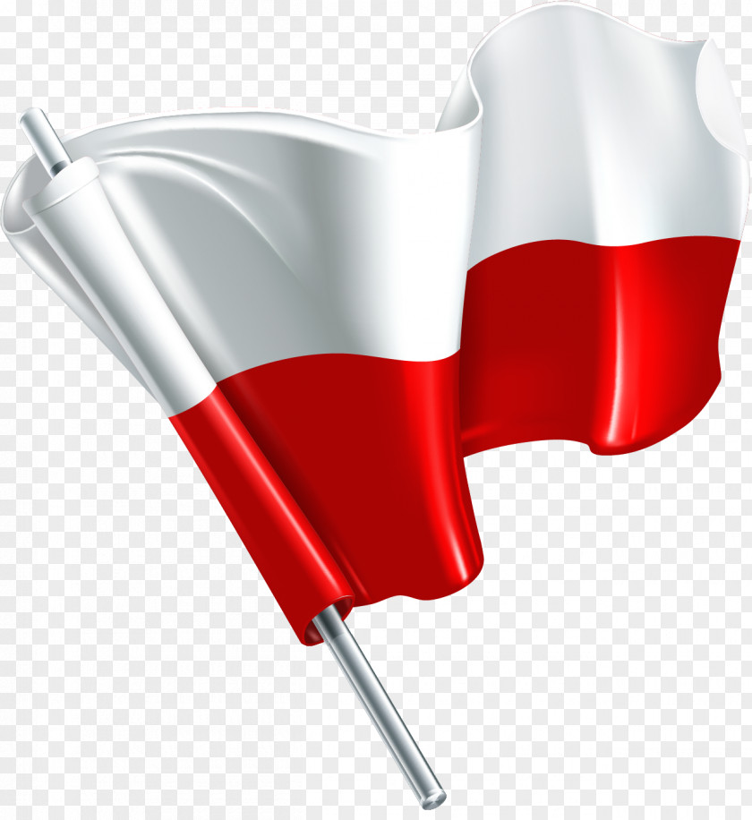Vector Painted Red Flag Flying Icon PNG