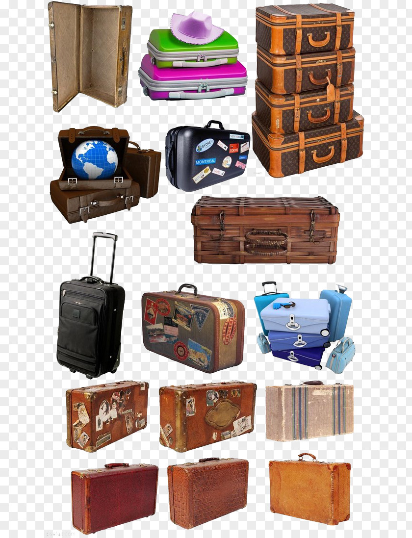 Box Suitcase Hand Luggage Clip Art PNG