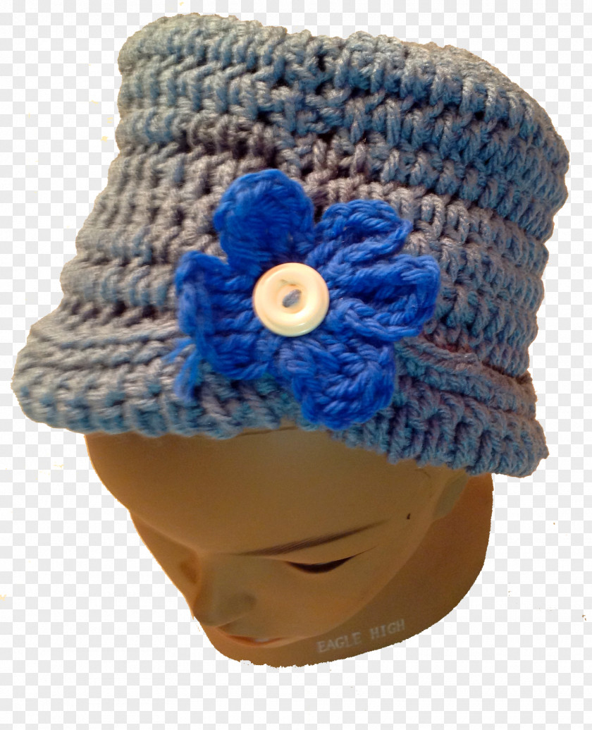 Hat Knit Cap Crochet Cobalt Blue Quilt PNG
