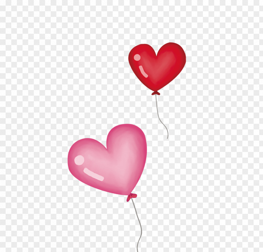 Red Pink Balloons Heart Toy Balloon PNG