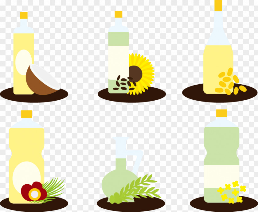 Vector Several Containers Euclidean Cooking Oil Clip Art PNG