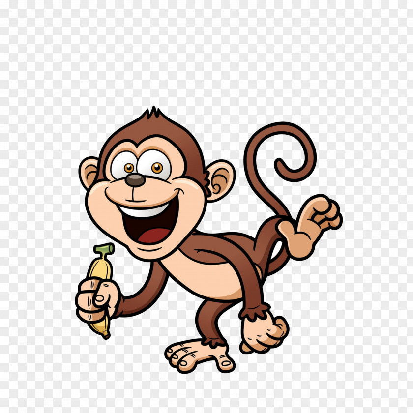 Cute Little Monkey Cartoon Royalty-free Clip Art PNG