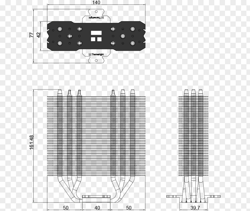 Lga 775 Thermalright TRUE Spirit 140 Power Heat Sink Faith Pattern PNG