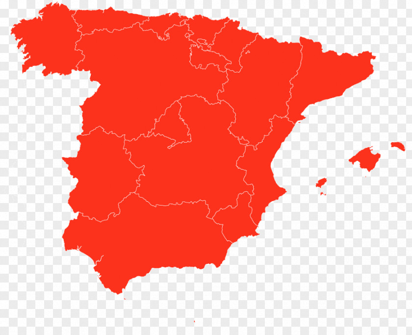 Map Provinces Of Spain EF English Proficiency Index PNG