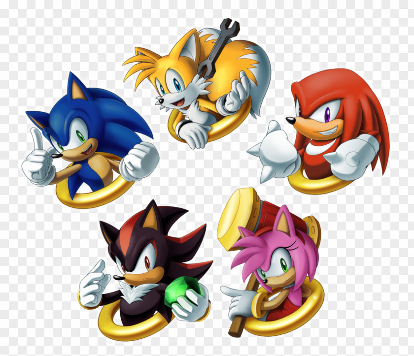 Sonic The Hedgehog & Knuckles Amy Rose Shadow Echidna PNG