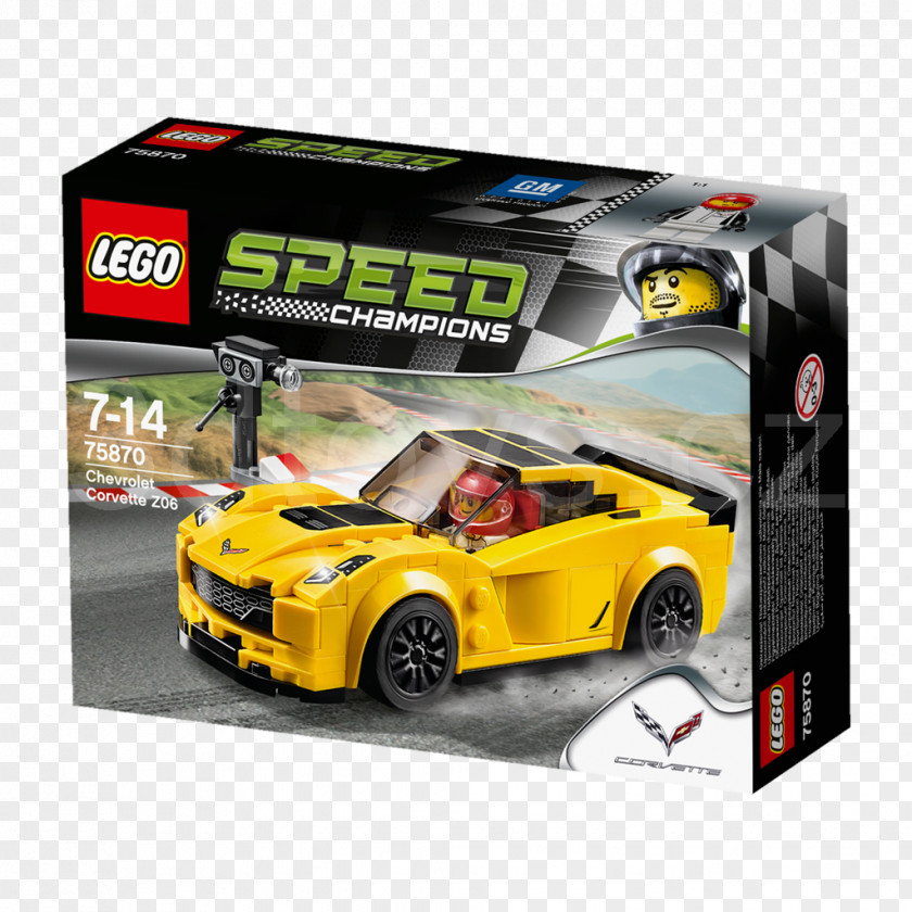 Chevrolet Corvette Z06 Car Lego Speed Champions PNG