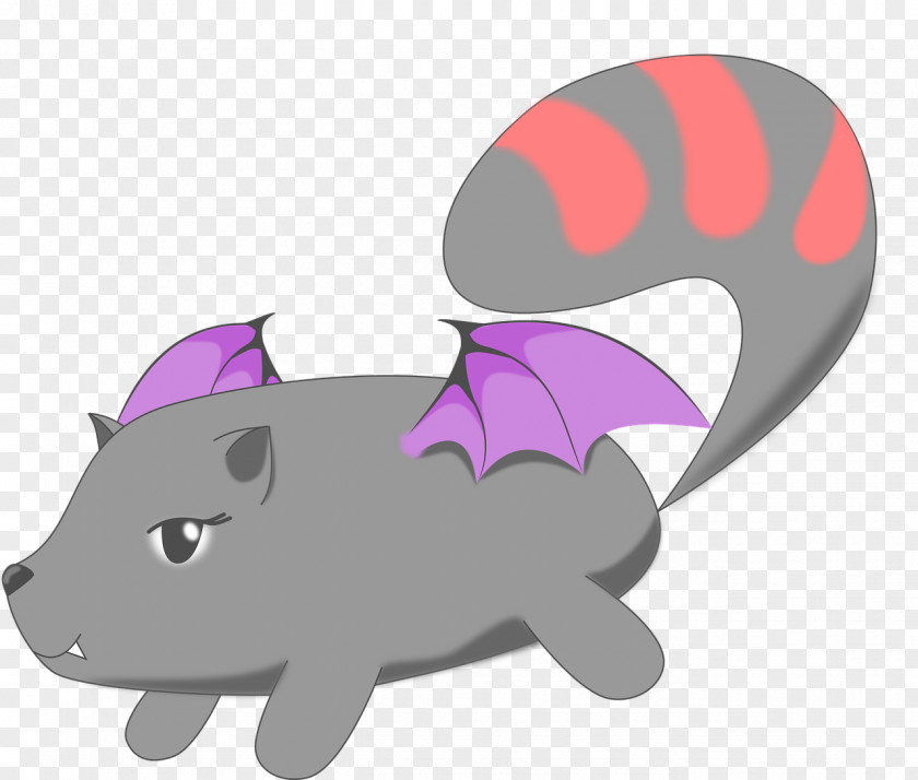 Flying Pig Bat Cat Flight Illustration PNG