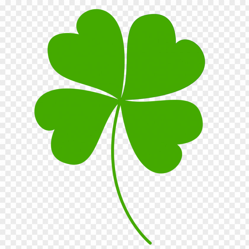 Irish Four-leaf Clover Luck Clip Art PNG