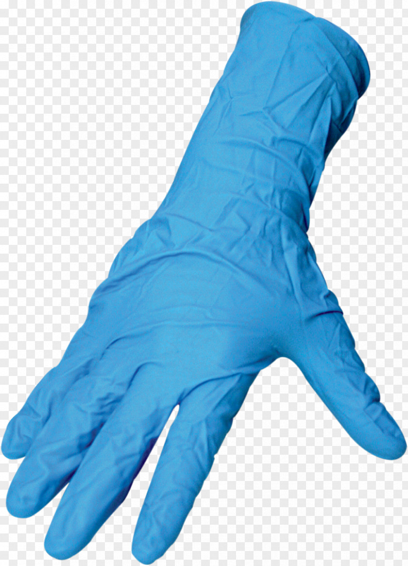 Medical Glove Safety Electric Blue PNG