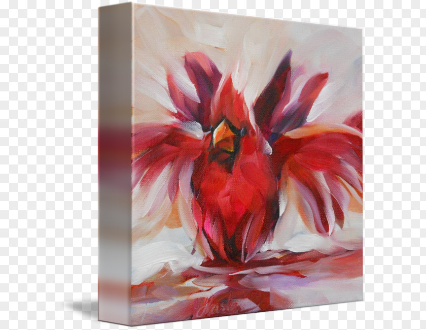 Tulip Rooster Acrylic Paint Still Life Photography Watercolor Painting PNG