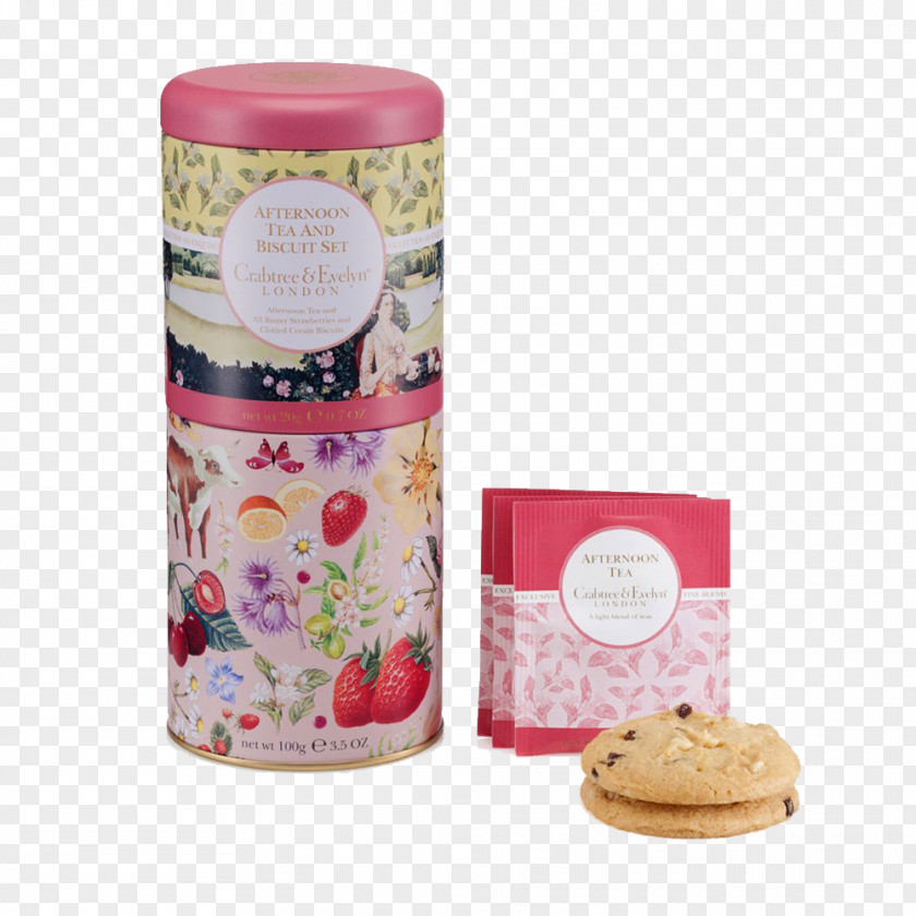 Biscuit Packaging Tea Tin Crabtree & Evelyn Flavor PNG