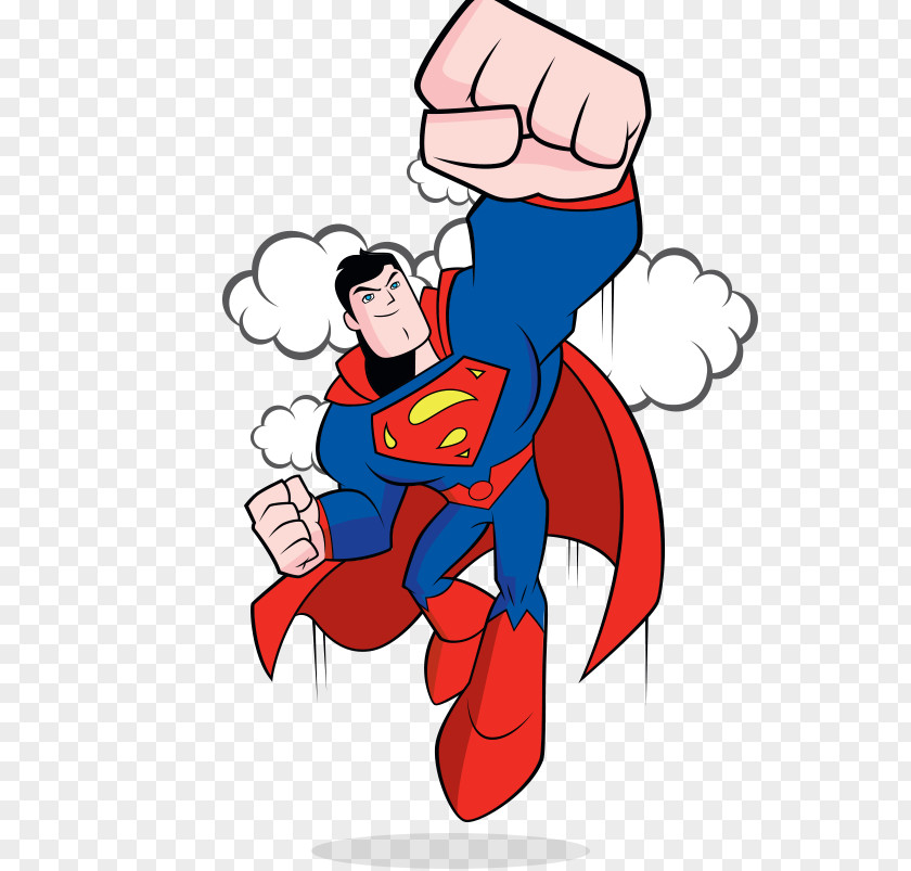 Flying Superman Logo Superhero Drawing PNG