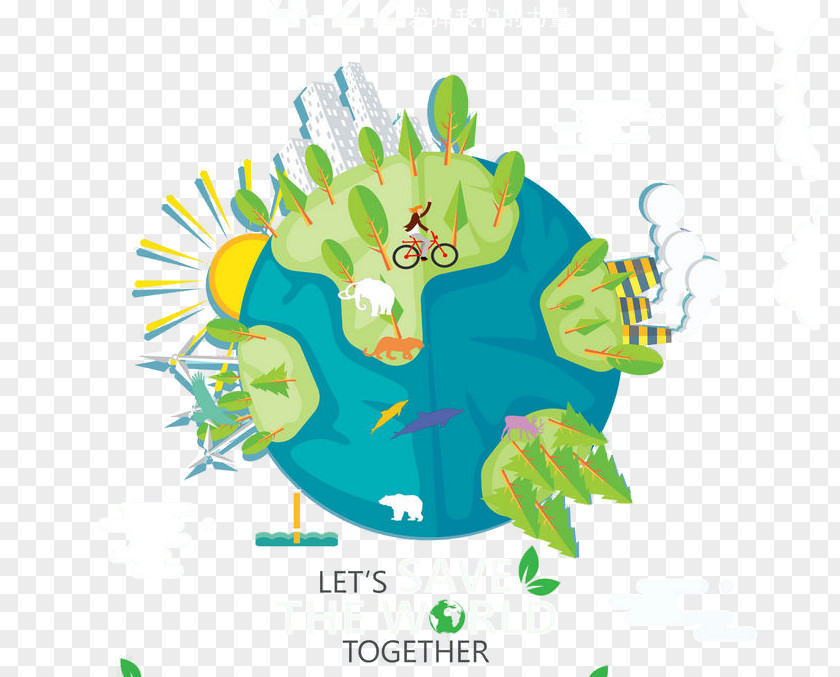 Logo World Earth Day Save The PNG