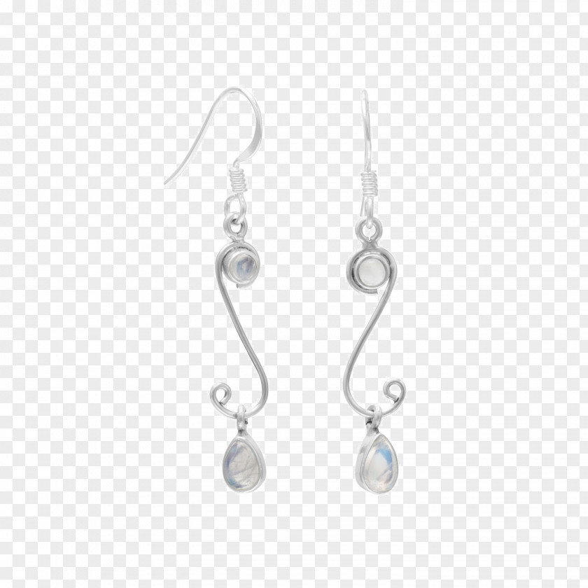 Silver Pearl Earring Moonstone Opal PNG