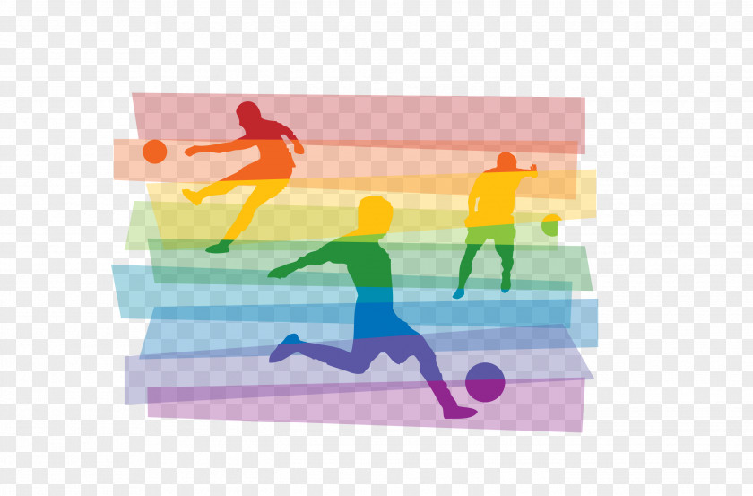 Vector Rainbow Colors Football Download Sport PNG