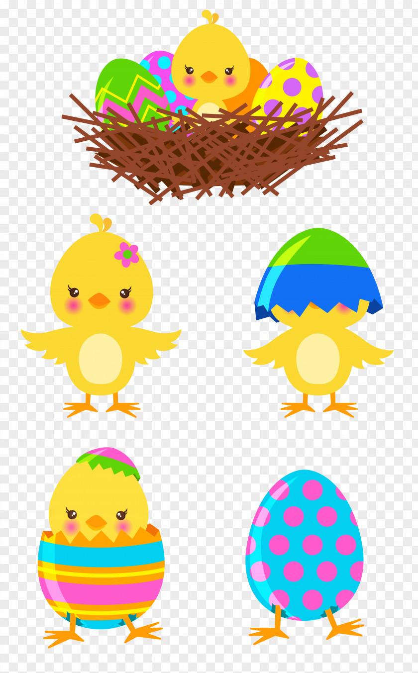 Easter Chicks Set Clipart Chicken Egg Clip Art PNG