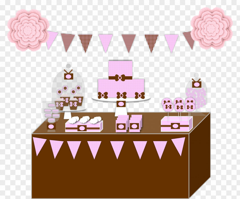 Pink Dessert Cake Decorating Baby Shower Cartoon PNG