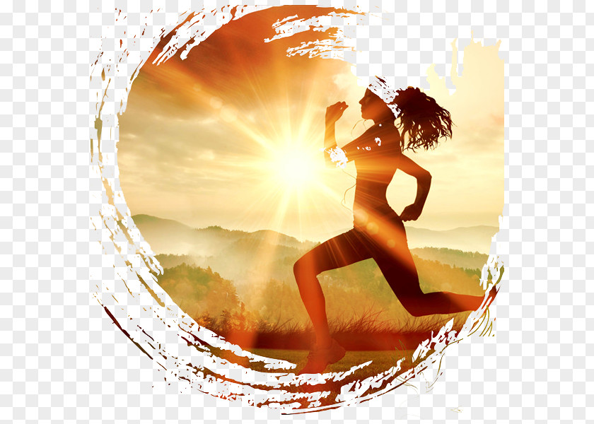 Running Woman Sports Bra Pedometer Jogging PNG