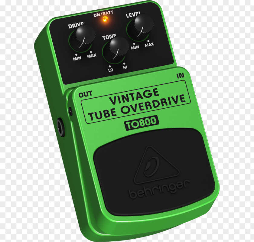 Bass Guitar Distortion Effects Processors & Pedals BEHRINGER VINTAGE TUBE OVERDRIVE TO800 Pedaal PNG