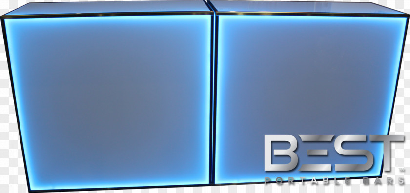 Blue Bar Image Backlight Poly Plex Glass Boxing PNG