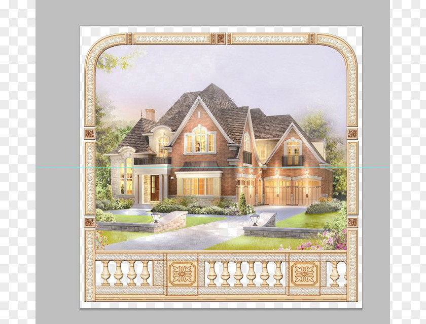 Dream Town Manor House Plan Architecture Floor PNG