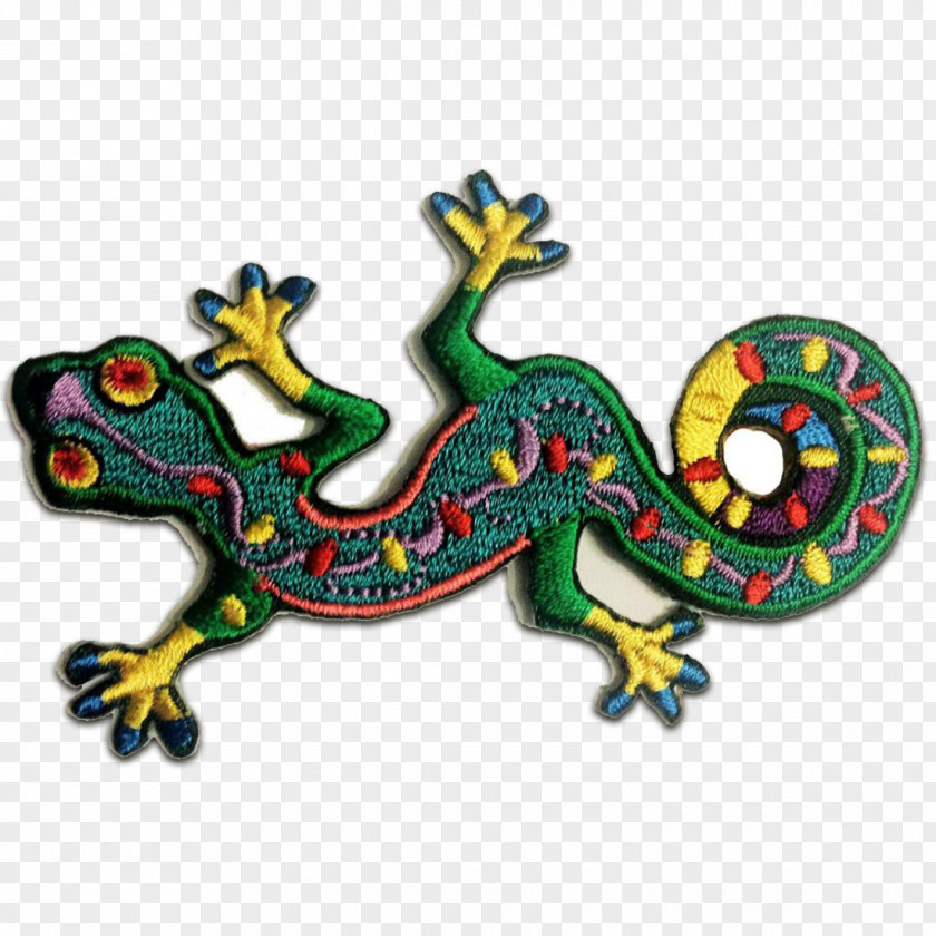 Tier Embroidered Patch Iron-on Embroidery Gecko Appliqué PNG