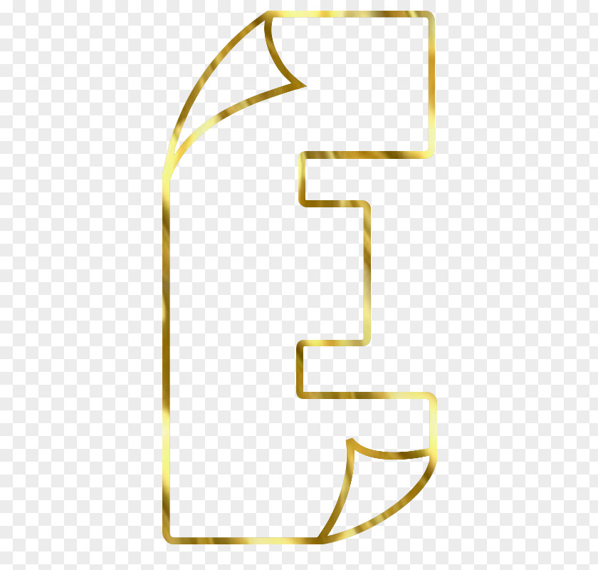 Alphabet Yellow Letter Gold PNG