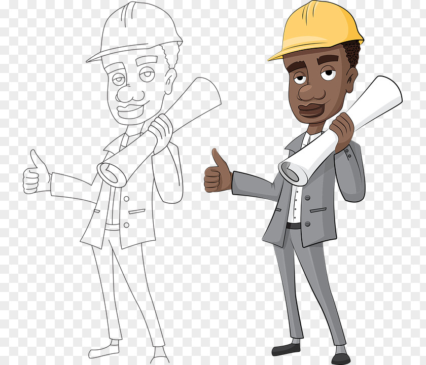 Building Architectural Engineering Businessperson Construction Worker Drawing PNG