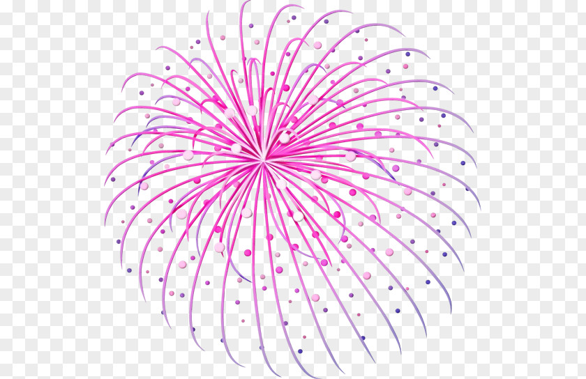 Magenta Symmetry New Year Fireworks PNG