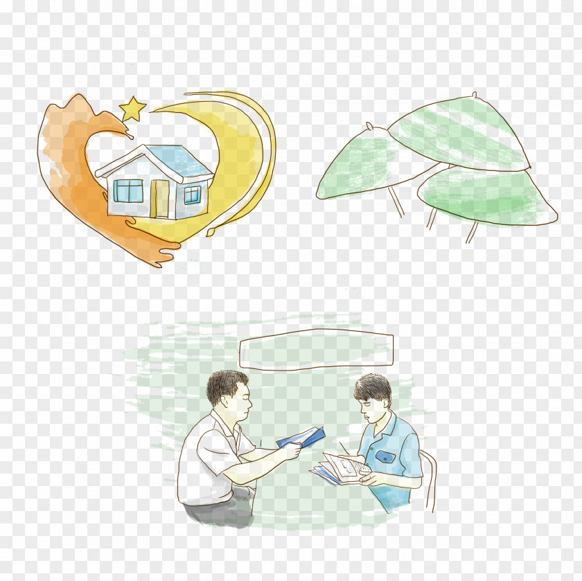Reading Dream Hand Drawing PNG