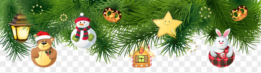Christmas Pine Decoration Clipart Image Tree Clip Art PNG