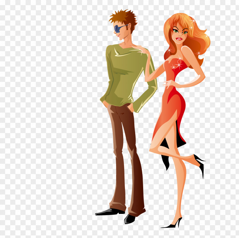 Dazhu Boyfriend Shoulder Woman Cartoon Fashion PNG