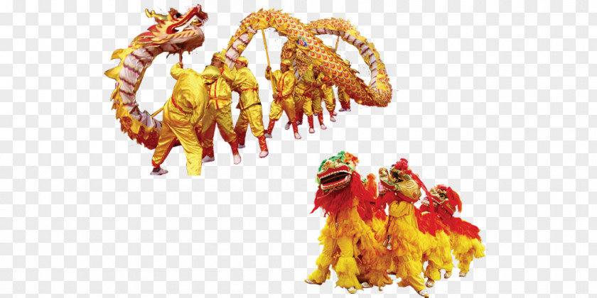 Dragon And Lion Dance PNG