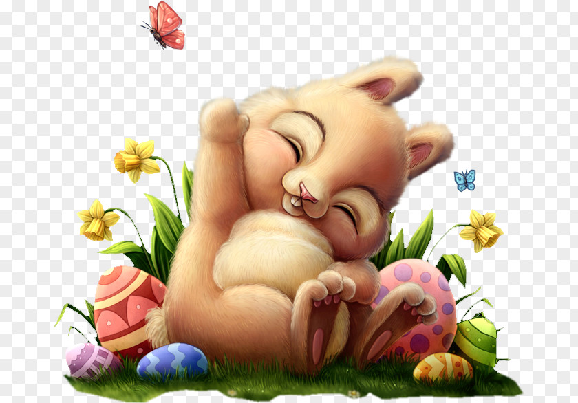 Easter Bunny Angel Postcard Egg PNG