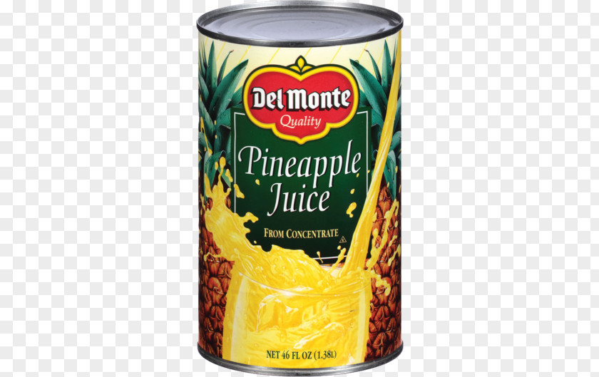 Juice Del Monte Pineapple Drink Fluid Ounce PNG