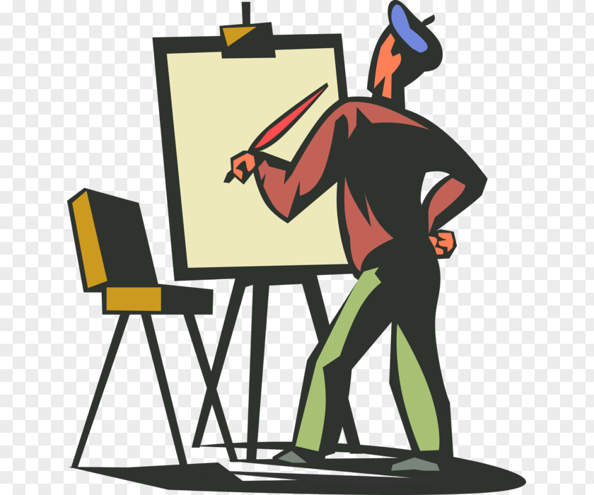 Man Painting Poster Clip Art Competition Image PNG