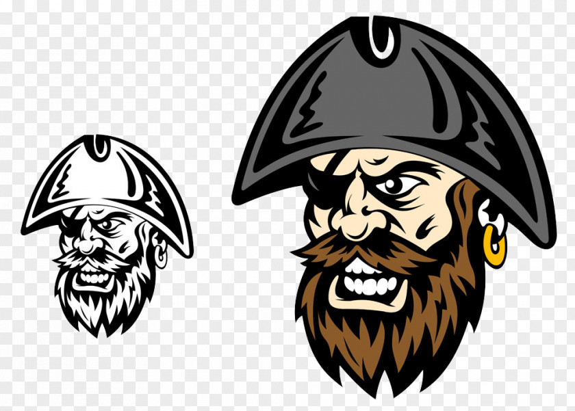 Hand-painted One-eyed Pirate Piracy Royalty-free Beard Clip Art PNG
