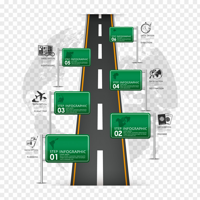 Vector Road Classification Chart Infographic Traffic Sign Clip Art PNG