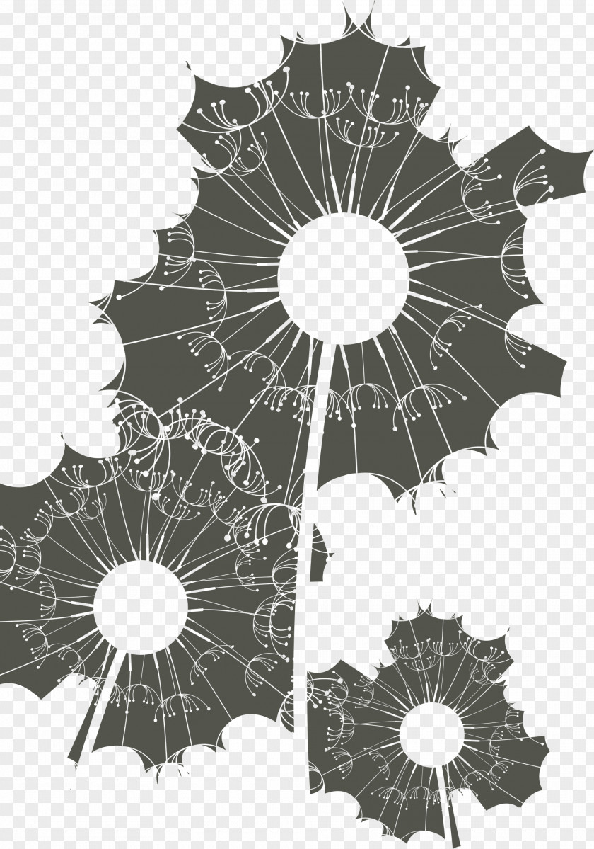 Black Dandelion Common Graphic Design PNG