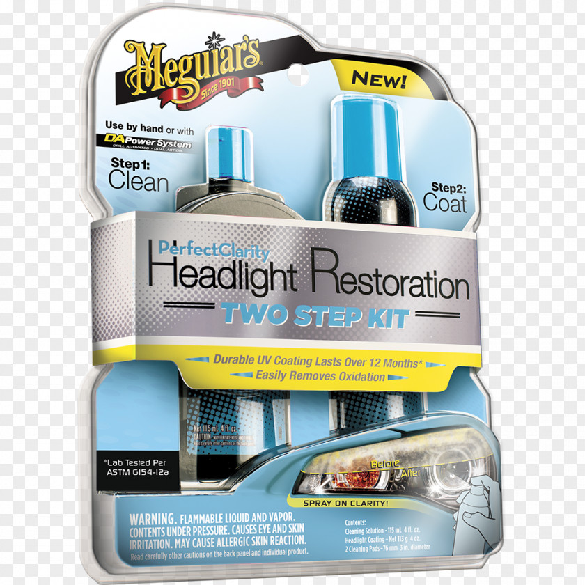 Car Meguiar's G3000 Heavy Duty Headlight Restoration Kit Plastic Meguiars G2000 Perfect Clarity Two Step PNG