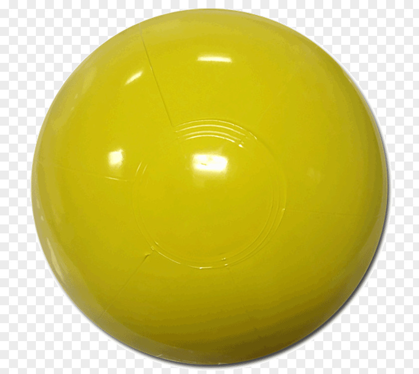 Imprinted Beach Ball Sphere Yellow PNG