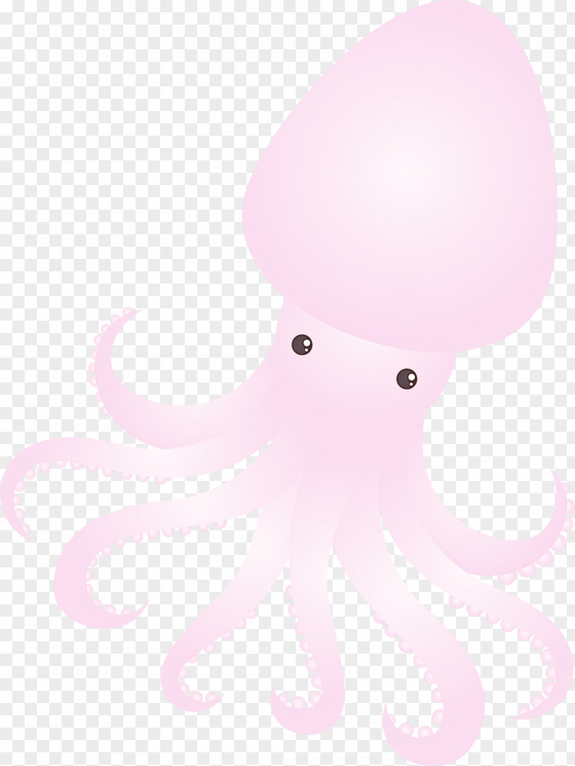 Octopus Pink Giant Pacific Cartoon Material Property PNG
