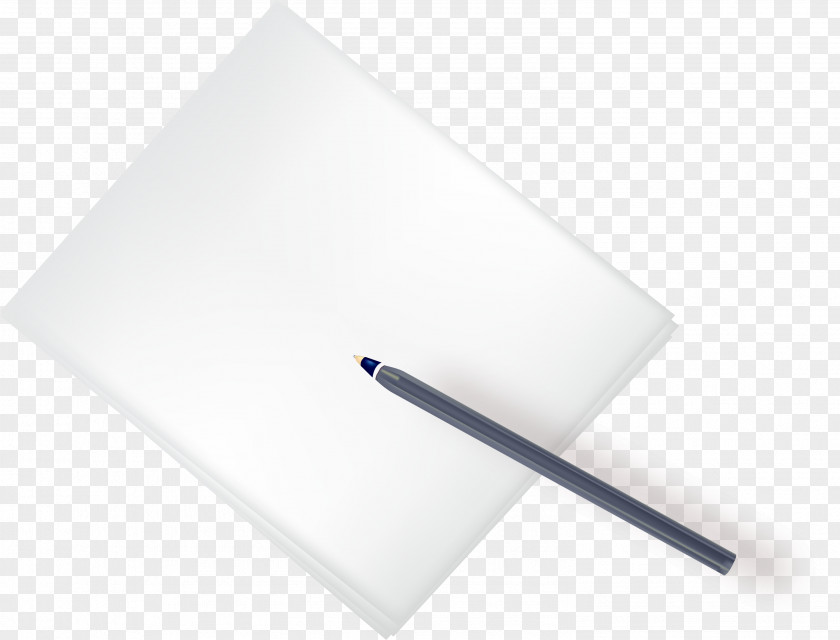 Simple White Paper Pencil Brand Angle Material PNG
