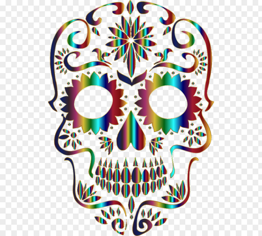 Sugar Calavera Skull And Crossbones Clip Art PNG