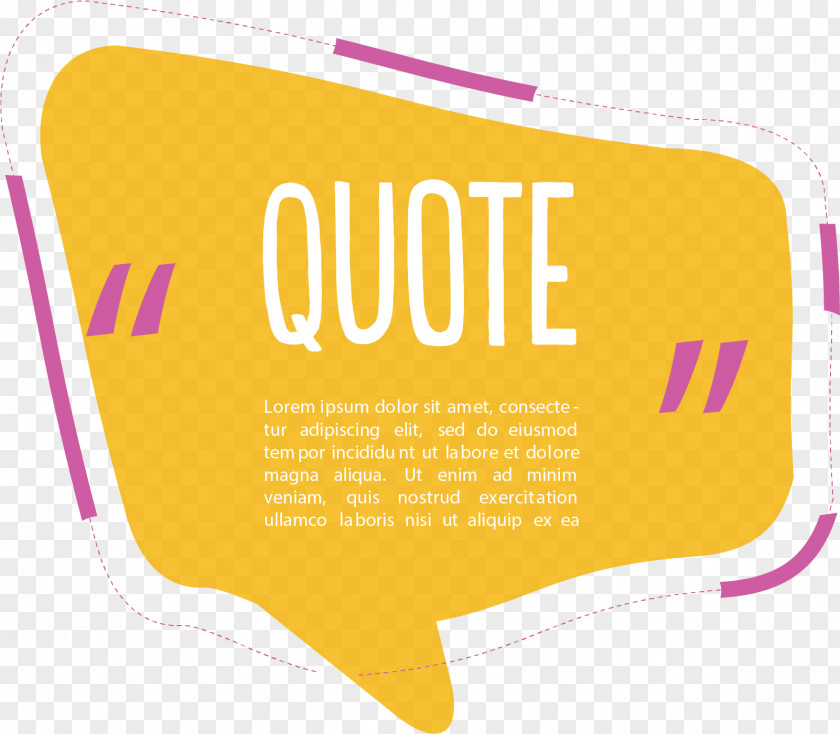 Yellow Reference Box Quotation PNG