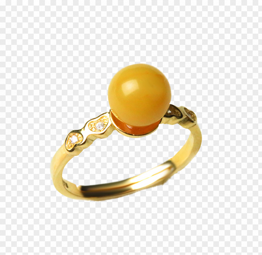 925 Silver Beeswax Amber Ring Jewellery Gemstone PNG