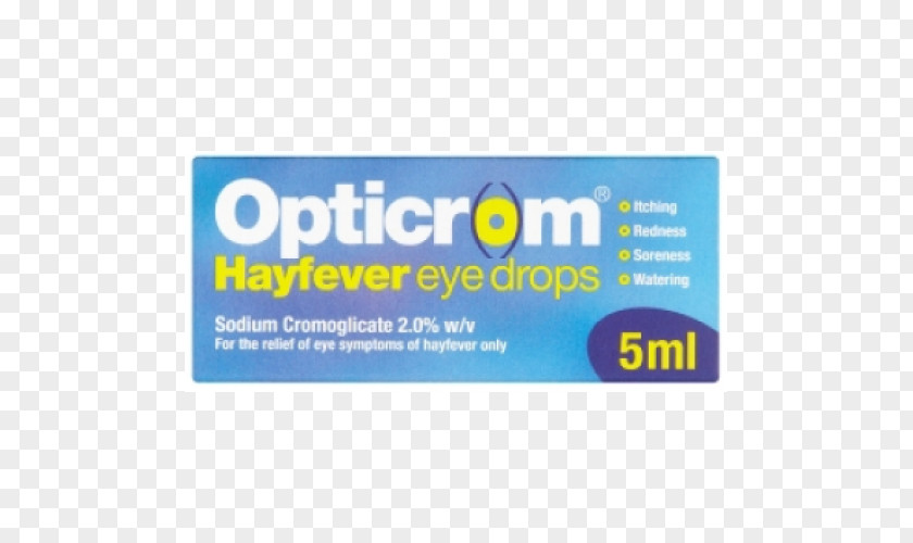 Allergy Cromoglicic Acid Eye Drops & Lubricants Hay Fever PNG