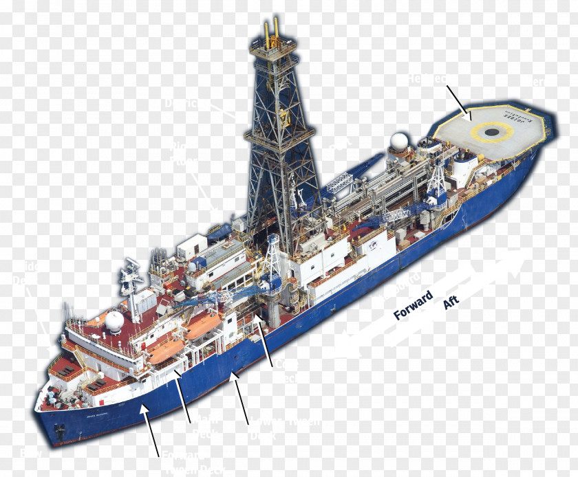 Color Level Diagram JOIDES Resolution Research Vessel Drillship Scientist PNG